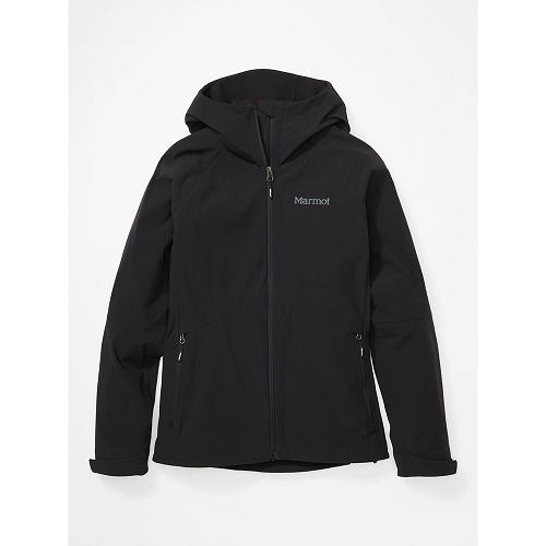 Marmot Alsek Jackets - Womens Softshell Jacket Black CA1384507 Canada